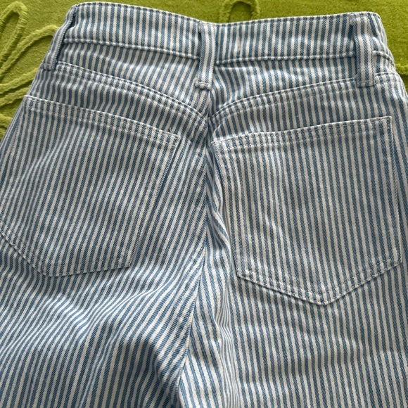 Abercrombie & Fitch Blue and White Striped Women Jeans - Picture 4 of 7